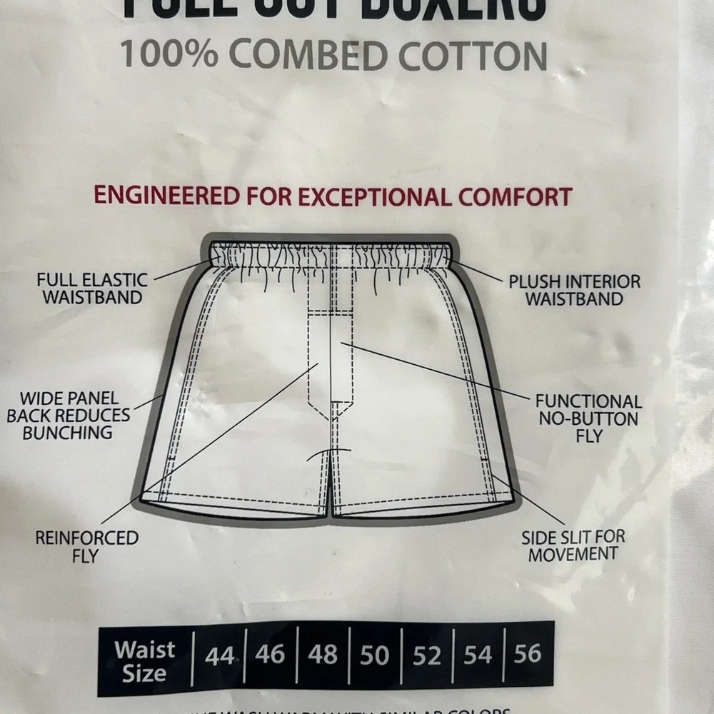 Roundtree & Yorke Full Cut Boxers‎ Men's 54 White Combed Cotton Lot Of Two